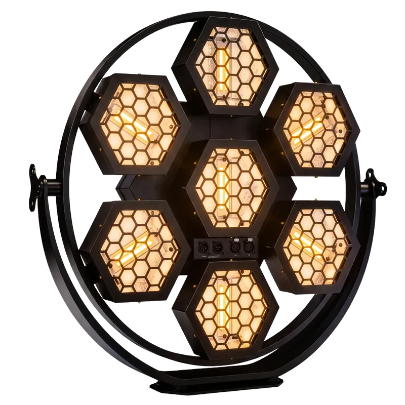 Lámpara Retro LED DMX 7 Cabezas